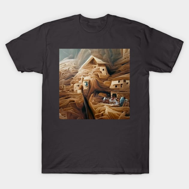 A village carved into a mountain T-Shirt by maricetak